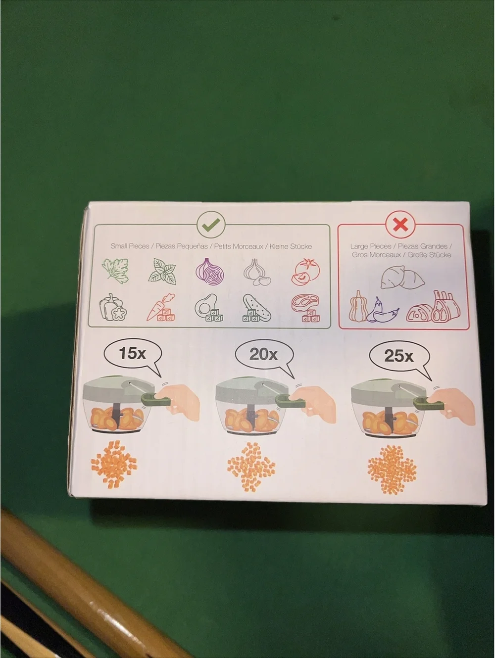 Epare Mini Vegetable Chopper - 3 Chop Size Selection - Manual New in Box